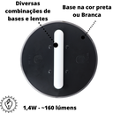 Ver imagem 3 de Ecolight Luminária Econômica - Base Preta Branco - 220v