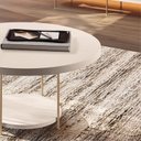 Ver imagem 5 de Painel Suspenso Armony Off White Cinamomo com Mesa de Centro Sky Off White - Hb Móveis