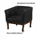 Ver imagem 2 de Kit 2 Poltronas Decorativa Noah Couro Preto Fosco