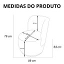 Ver mais imagens de Kit 02 Poltrona Orgânica Bia Bouclé Decorativa Design Redondo Sala de Estar Escritorio Recepção Mini