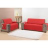 Protetor de Sofá Classic Face Única 2 Lugares Vermelho 1 Peças - 4