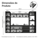 Ver imagem 6 de Armário de Cozinha Completa 280 cm Suspenso Preto Nice Madesa 06