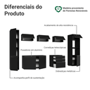 Ver imagem 7 de Armário de Cozinha Completa 280 cm Suspenso Preto Nice Madesa 06