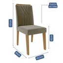 Ver imagem 3 de Conjunto 2 Cadeiras Nicole Nature/suede Joli - Cimol Móveis