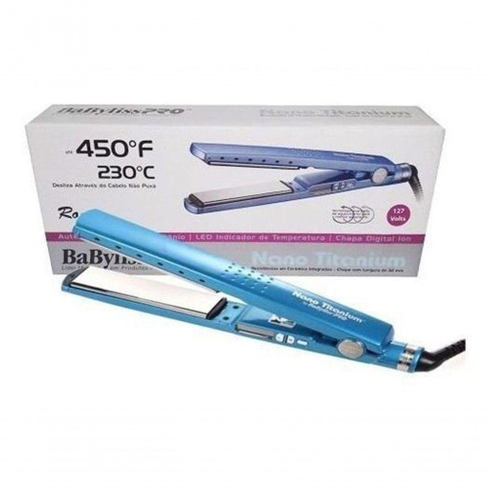 Prancha Alisadora Babylisspro Nano Titanium Azul - 2