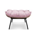 Ver imagem 3 de Kit Poltrona e Puff Costela Suede Rosa Bebê