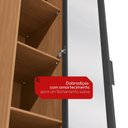 Ver mais imagens de Guarda-Roupa Modulado 1 Porta de Vidro 4 Prateleiras 40cm x 52cm x 230cm Linha Liga Modulado Cinza Canela/Grafite