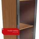 Ver imagem 7 de Guarda-Roupa Modulado 1 Porta de Vidro 4 Prateleiras 40cm x 52cm x 230cm Linha Liga Modulado Cinza Canela/Grafite
