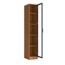 Ver imagem 4 de Guarda-Roupa Modulado 1 Porta de Vidro 4 Prateleiras 40cm x 52cm x 230cm Linha Liga Modulado Cinza Canela/Grafite