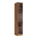 Ver imagem 3 de Guarda-Roupa Modulado 1 Porta de Vidro 4 Prateleiras 40cm x 52cm x 230cm Linha Liga Modulado Cinza Canela/Grafite