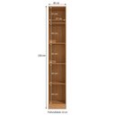 Ver imagem 2 de Guarda-Roupa Modulado 1 Porta de Vidro 4 Prateleiras 40cm x 52cm x 230cm Linha Liga Modulado Cinza Canela/Grafite
