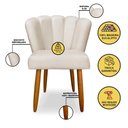 Ver imagem 2 de Kit 02 Cadeiras para Mesa de Jantar Flor Pés Palito - Balaqui Decor Cor:bege