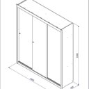 Ver imagem 3 de Guarda-Roupa Casal 3 Portas 4 Gavetas Branco