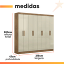 Ver imagem 3 de Guarda Roupas Casal 8 Portas 4 Gavetas Prime Maxel