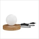 Ver imagem 3 de Luminária Moon de Mesa com Globo de Vidro e Lampada Ofertamo Madeira Natural