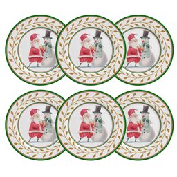 Conjunto 6 Pratos para Sobremesa Ho Ho Ho - Alleanza - 3 Conjunto 6 Pratos para Sobremesa Ho Ho Ho - Alleanza - 3