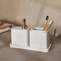 Kit Acessórios para Banheiro em Poliresina Branco - 3 Peças - 2