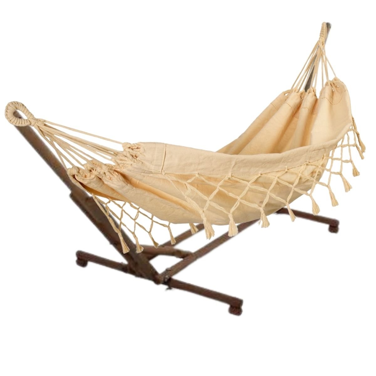Suporte Rede Bebe + Rede Bebe Descanço Variedades Cores Cor:cru - 3