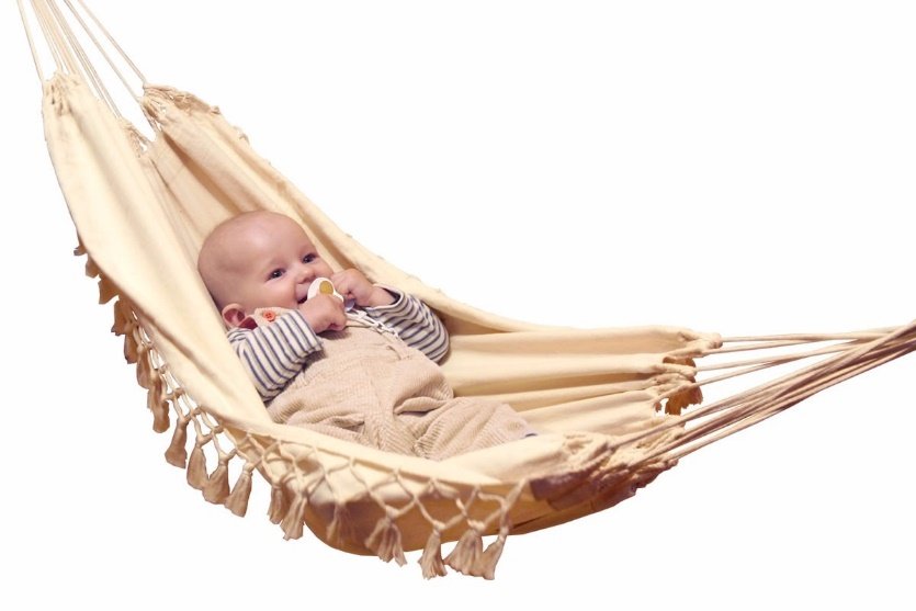 Suporte Rede Bebe + Rede Bebe Descanço Variedades Cores Cor:cru - 5