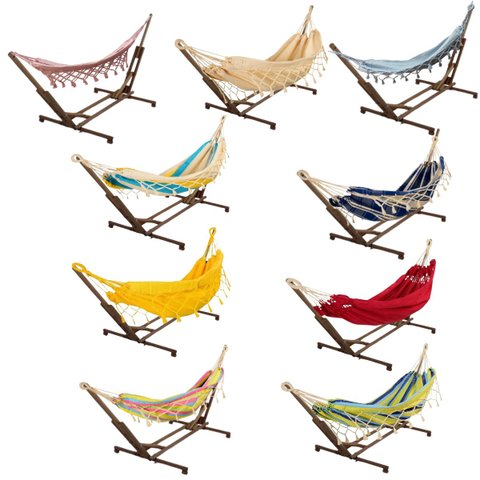 Suporte Rede Bebe + Rede Bebe Descanço Variedades Cores Cor:cru