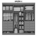 Ver imagem 3 de Roupeiro Milano Branco 6 Portas e 8 Gavetas 100% MDF Larg. 2.20m - D Doro