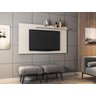 Rack Onix com Painel Chanel Móveis Bechara Off White/Cinamomo - 4