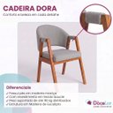 Ver imagem 5 de Kit 2 Cadeiras Dora de Jantar Cozinha em Tecido Boucle
