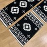 Jogo de Tapete para Cozinha Indiano 3Pcs Oriente Preto Comercial Textil 33163 - 1