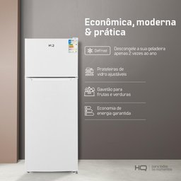 Geladeira Refrigerador Hq Defrost 230 Litros Branco Hq-230rdf 110v - 4