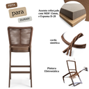 Ver imagem 4 de Kit 2 Banquetas Modernas Marrom em Alumínio para Bancada e Cozinha