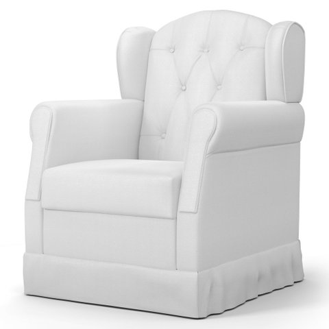 Poltrona de Amamentação Balanço Letícia Sintético Branco - Phoenix Phoenix Baby