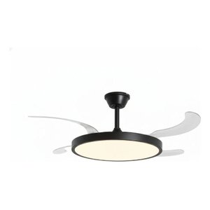 Ventilador Retrátil Slim Preto – Silencioso, Led Potente e Moderno