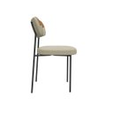 Ver imagem 6 de Kit 2 Cadeiras Mona para Sala Jantar Gourmet em Aço e Couríssimo e Linho-preto-whisky-gengibre-edeca