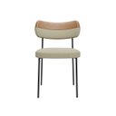 Ver mais imagens de Kit 2 Cadeiras Mona para Sala Jantar Gourmet em Aço e Couríssimo e Linho-preto-whisky-gengibre-edeca