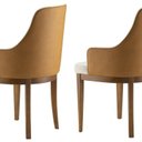 Ver imagem 4 de Conjunto 2 Cadeiras para Sala de Jantar Cost Aghata Marrom/Amêndoa/Bege