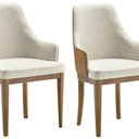 Ver imagem 1 de Conjunto 2 Cadeiras para Sala de Jantar Cost Aghata Marrom/Amêndoa/Bege