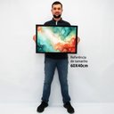 Ver imagem 2 de Quadro Decorativo Abstrato Marmore Luxo Extreme em Moldura Caixa Tacolado Moldura Caixa 3cm Preta Co