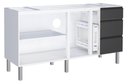 Ver imagem 2 de Gabinete para Cozinha Ga em Aço 1.75 Cm 3 Gavetas com Corrediças Telescópicas e Puxadores e Pés em a