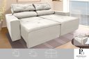 Ver imagem 2 de Sofá Retrátil e Reclinável 2,00m Bege com Molas – Conforto e Estilo para Sua Sala