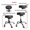 Ver imagem 2 de Banqueta Mocho Rodinhas Pu Cromadas Estetica Dentista