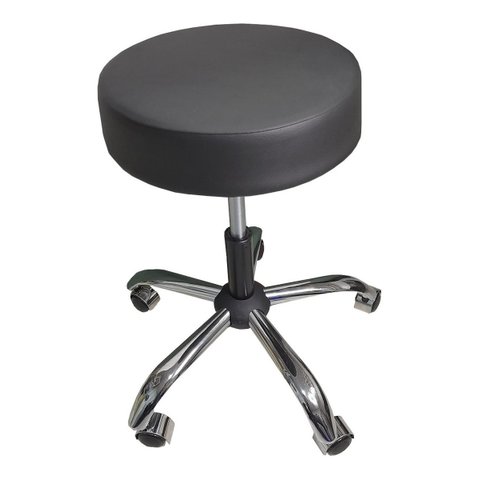 Banqueta Mocho Rodinhas Pu Cromadas Estetica Dentista