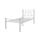 Ver imagem 2 de Cama de Solteiro Ferro Estrutura Reforçada Acompanha Colchão D33 para Quarto - Branco