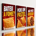 Ver imagem 1 de Kit 3 Quadro Decorativo Pastel Lanchonete Pastelaria Est4 28x20cm