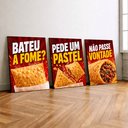 Ver imagem 2 de Kit 3 Quadro Decorativo Pastel Lanchonete Pastelaria Est4 28x20cm