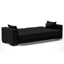 Ver imagem 6 de Sofá Cama para Sala de Estar Lisboa Linho Preto - Ibiza