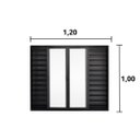 Ver imagem 2 de Veneziana de Correr 6 Folhas S/grade Aluminio Preto 1.00 X 1.20 Linha Modular - Hale