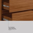 Ver imagem 6 de Guarda Roupa Casal 4 Portas Vidro Reflecta e 4 Gavetas Laredo - Nogueira/nude Prime Tx