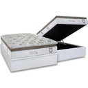 Ver imagem 1 de Cama Box Baú Casal: Colchão Molas Ensacadas Herval Imperatore Eco Bamboo + Base Crc Linhão White