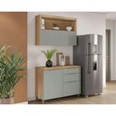 Ver imagem 1 de Cozinha Completa Marquesa 2 Peças (1aéreo+1balcão) C2p29 Nature/verde - Nesher