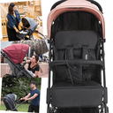 Ver imagem 4 de Carrinho de Bebe Berço Passeio Compacto Kiddo - Mascote Rosa